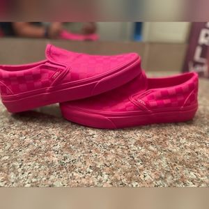 Girls/Women Neon Pink Slip on Van's NWOT